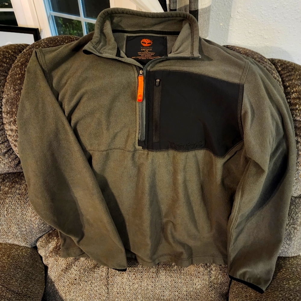Timberland Men's Half-Zip Large Pullover Fleece Jacket